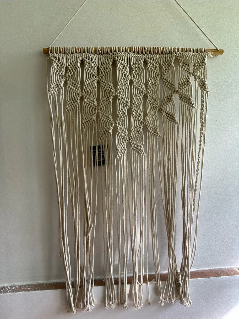 Boho style Handmade Macramé Wall Hanging - Cream (2) wall hanging